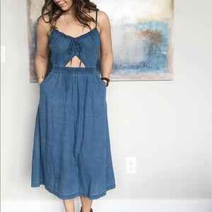 Madewell midi cut out dress
